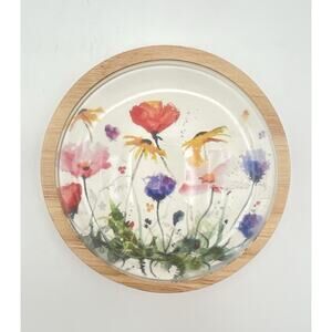 Dean Crouser Demdaco Watercolor Wildflowers Paperweight 4” Colorful Florals